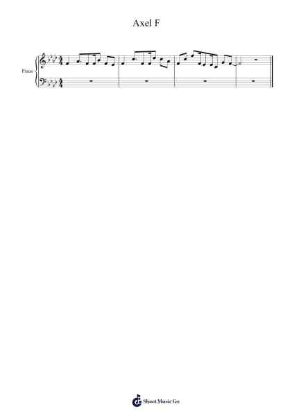 Axel F Sheet Music by Bowleign Guyno-Arr.Ninah