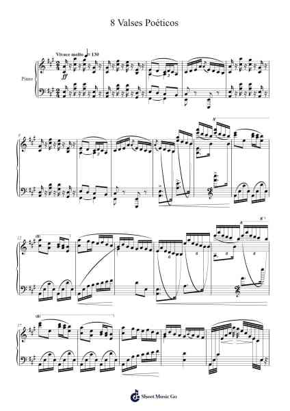 8 Valses Poéticos Sheet Music by Enrique Granados-Arr.Calthel Chafra