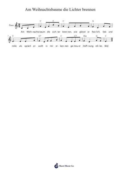 Am Weihnachtsbaume die Lichter brennen Sheet Music by undefined-Arr.Eslot