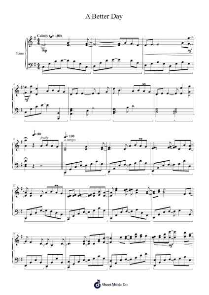 A Better Day Sheet Music by Allison Li-Arr.Walry