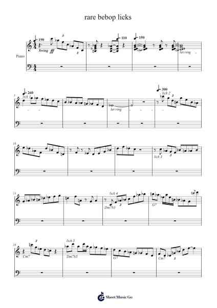 rare bebop licks Sheet Music by undefined-Arr.Zoetricia Smedsibyl