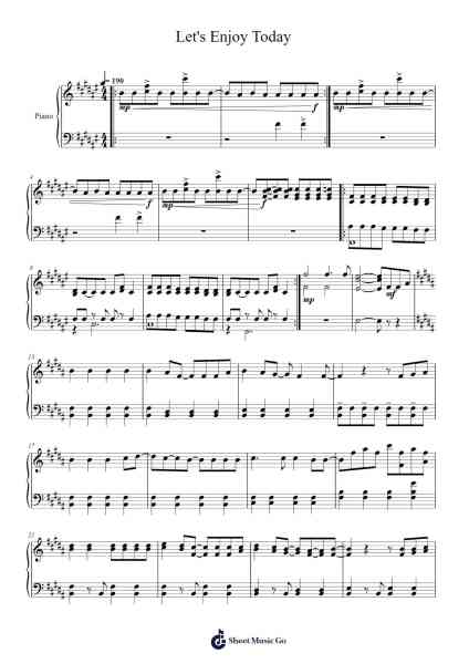 Let's Enjoy Today Sheet Music by Noriaki Sugiyama-Arr.Krisrol Petthew