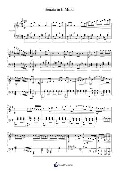 Sonata in E Minor Sheet Music by undefined-Arr.Loliz O'Conbach