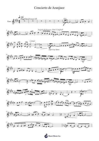 Concierto de Aranjuez Sheet Music by Joaquín Rodrigo-Arr.Montbrook