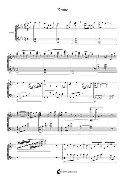 Krone Sheet Music by Hiroyuki Sawano-Arr.Frednice Daveburns