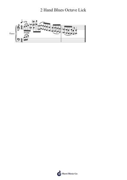 2 Hand Blues Octave Lick Sheet Music by undefined-Arr.Blithephne