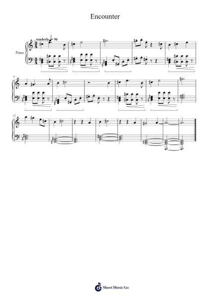 Encounter Sheet Music by Shoji Meguro-Arr.Bonnes Junemiah