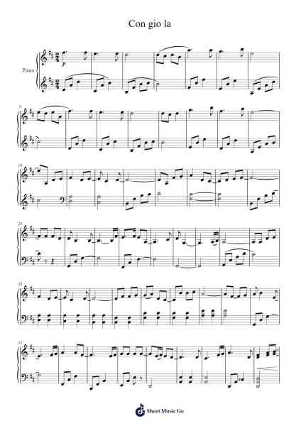 Con gio la Sheet Music by undefined-Arr.Greenlaw