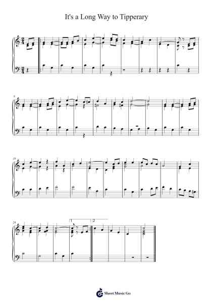 It's a Long Way to Tipperary Sheet Music by Jack Judge & Harry Williams-Arr.Tutlyn Bradpeare