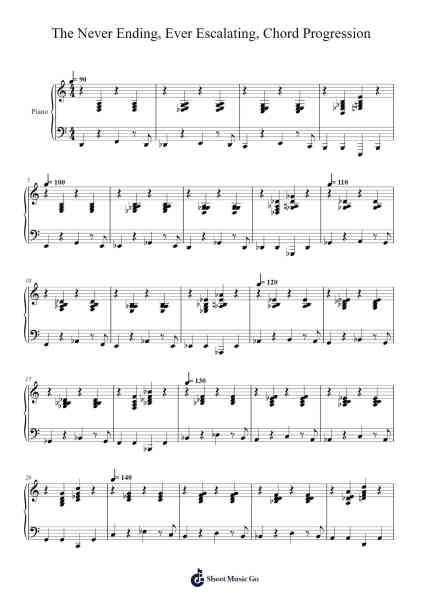 The Never Ending, Ever Escalating, Chord Progression! Sheet Music by Kristi Roller-Arr.Carlbur