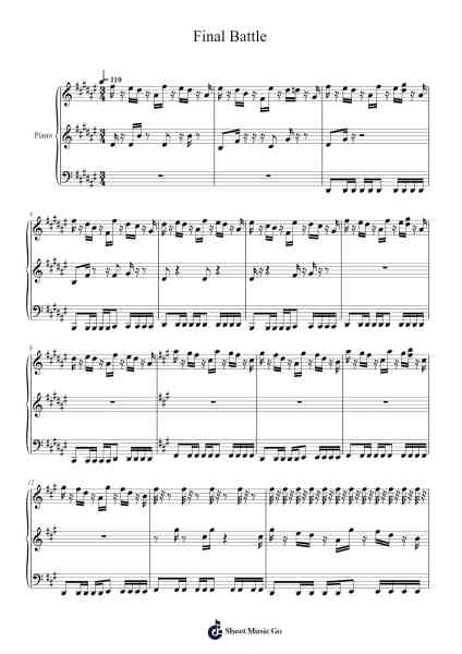 Final Battle Sheet Music by undefined-Arr.Clarknence