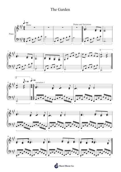 The Garden Sheet Music by Micah N. Miller-Arr.Kentnice Dalnoah