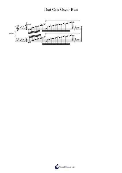 That One Oscar Run Sheet Music by Oscar Peterson-Arr.Chrisriah Sheicia