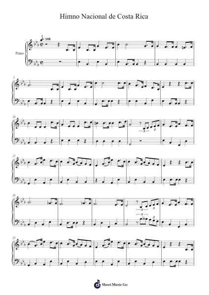 Himno Nacional de Costa Rica Sheet Music by AJ DiSpirito-Arr.Pricehe
