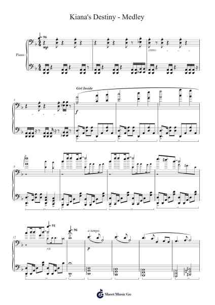 Kiana's Destiny - Medley Sheet Music by HOYO-MiX-Arr.Simpnence