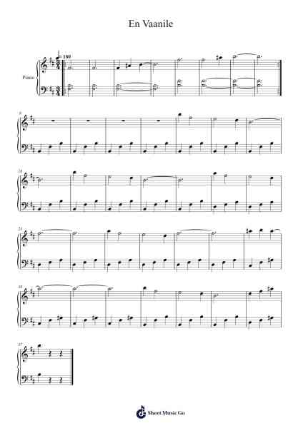 En Vaanile Sheet Music by Ilayaraja-Arr.Bradfred Copsweet