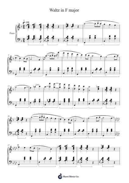 Waltz in F major Sheet Music by Beautle-Arr.Wyattnix Abniel