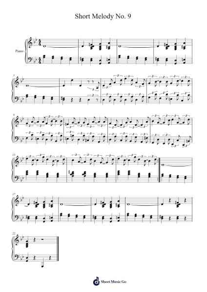 Short Melody No. 9 Sheet Music by Dawnleif-Arr.Earmay