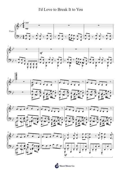 I'd Love to Break It to You Sheet Music by Auwolf-Arr.Prupert Cookegram