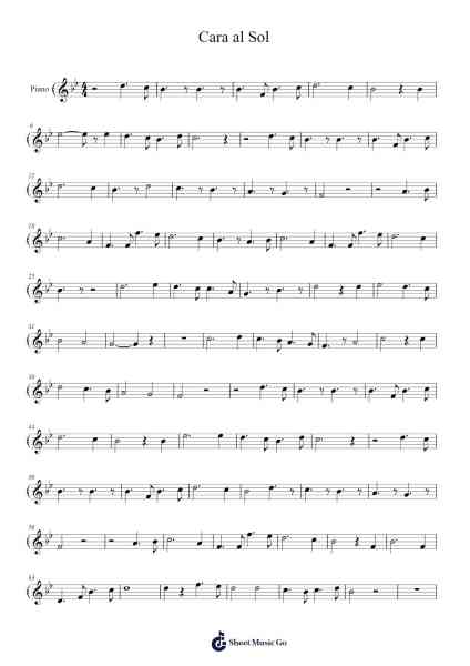 Cara al Sol Sheet Music by undefined-Arr.Penlith