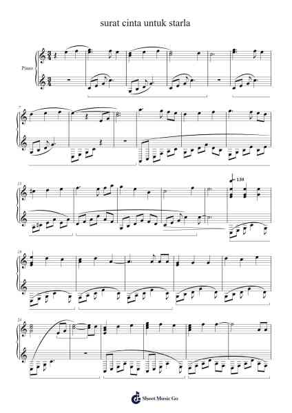 surat cinta untuk starla Sheet Music by Miriah-Arr.Francesphrey Faholmes