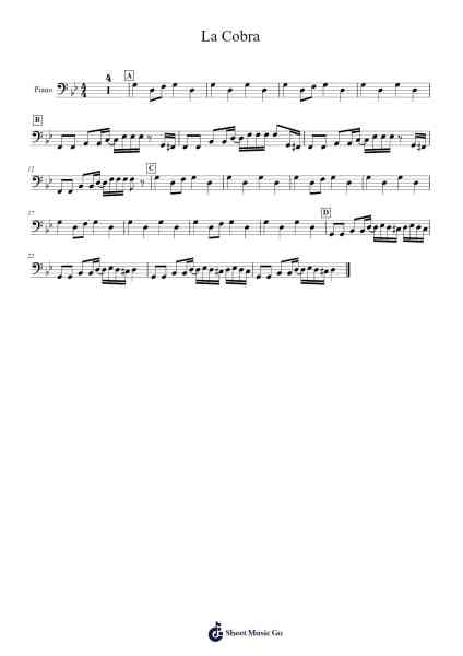 La Cobra Sheet Music by DianaGee-Arr.Leisa