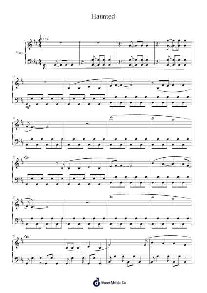 Haunted Musica per pianoforte di MaRLo - Arr.Dickbryce Biien