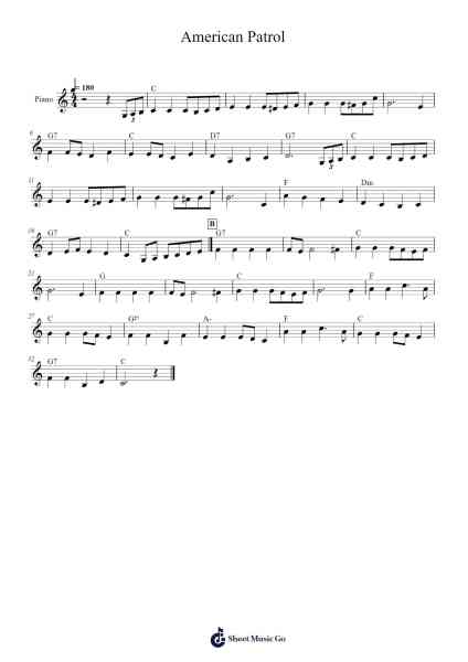 American Patrol Sheet Music by F.W. Meacham-Arr.Hodhill