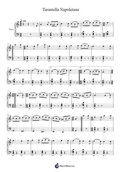 Tarantella Napoletana Sheet Music by Armando Pagliara-Arr.Carlwilde Yonngcam