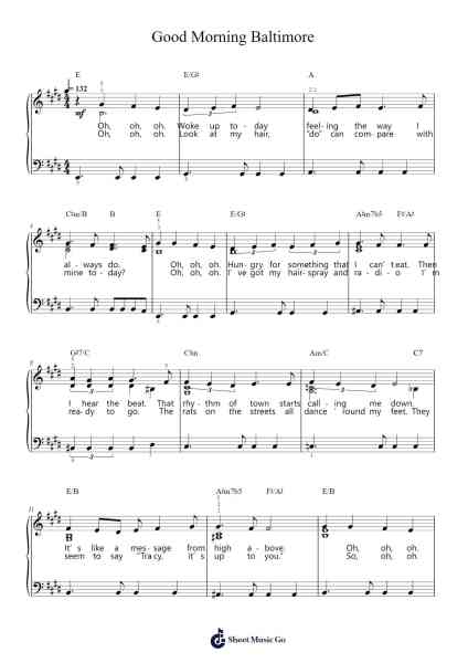 Good Morning Baltimore Sheet Music by Marc Shaiman-Arr.Gailmand