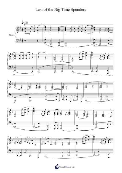 Last of the Big Time Spenders Sheet Music by Billy Joel-Arr.Westier Haylay
