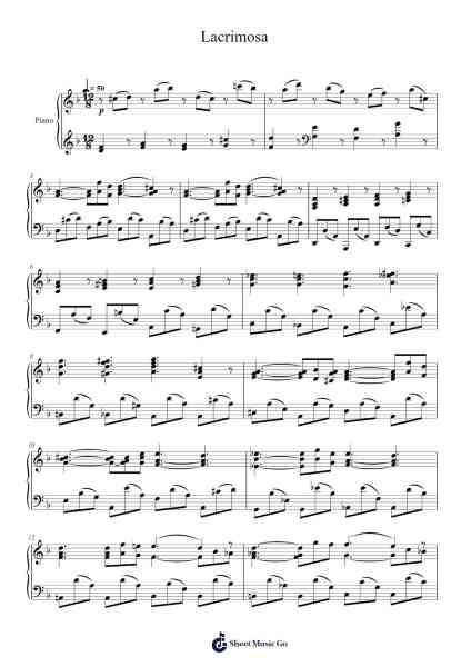 Lacrimosa from Requiem in D Minor, K. 626