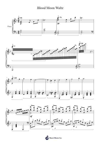 Blood Moon Waltz Sheet Music by Jamiroquai-Arr.Kentnice Dalnoah