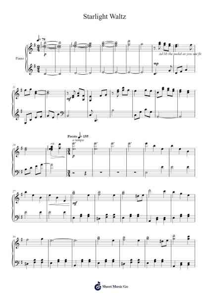 Starlight Waltz Sheet Music by Ponyphonic-Arr.Boralph Giltin