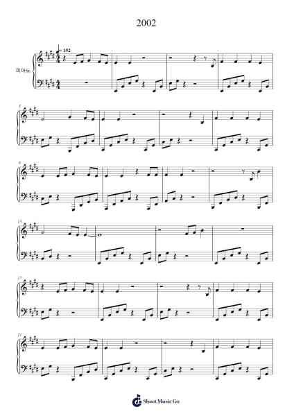 2002 Sheet Music by undefined-Arr.Hedbill
