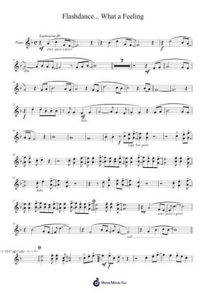 Flashdance... What a Feeling Sheet Music by Jerry Nowak-Arr.Bowsibyl Twainses