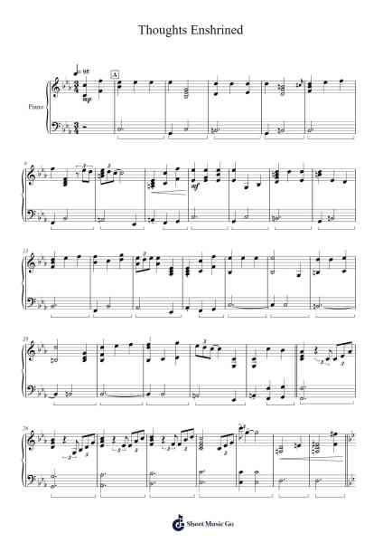 Thoughts Enshrined Sheet Music by Manami Kiyota/Yoko Shimomura/Yasunori Mitsuda/ACE+-Arr.Malclaude