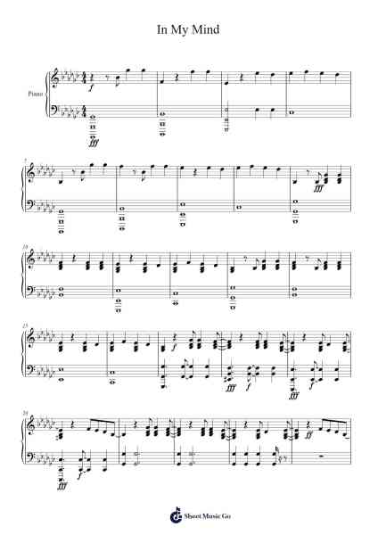In My Mind Sheet Music by Emil Löll-Arr.Sanprice