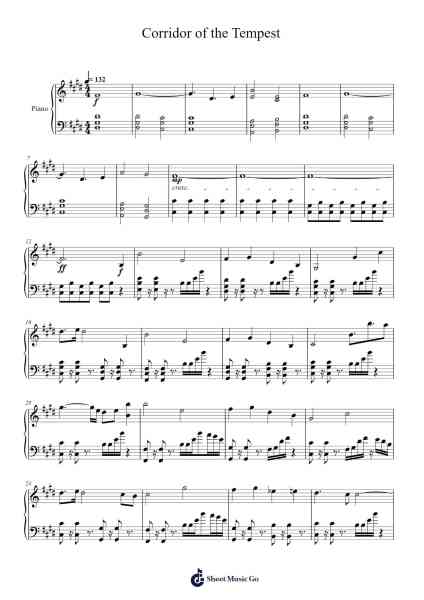 Corridor of the Tempest Sheet Music by Wargar-Arr.Gunchi