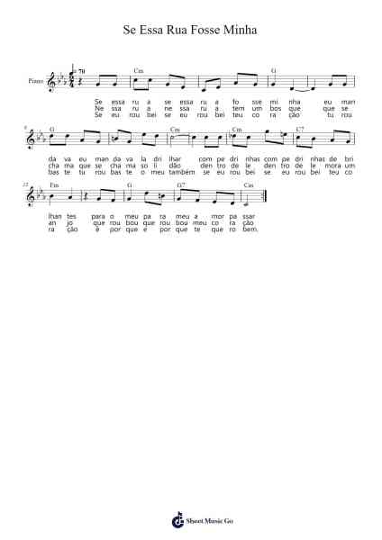 Se Essa Rua Fosse Minha Sheet Music by Mário Lago/Roberto Martins-Arr.Joeswift Mcyves