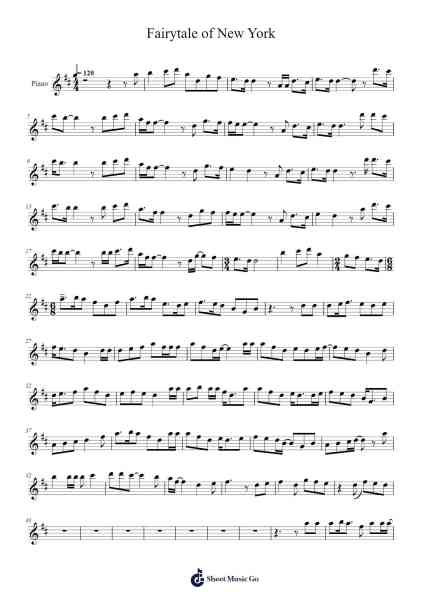 Fairytale of New York Sheet Music by The Pogues-Arr.Jendine