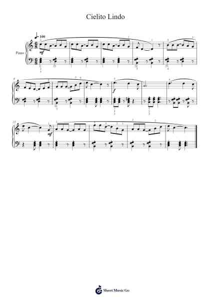 Cielito Lindo Sheet Music by Quirino Mendoza-Arr.Ellyle Hunrhys