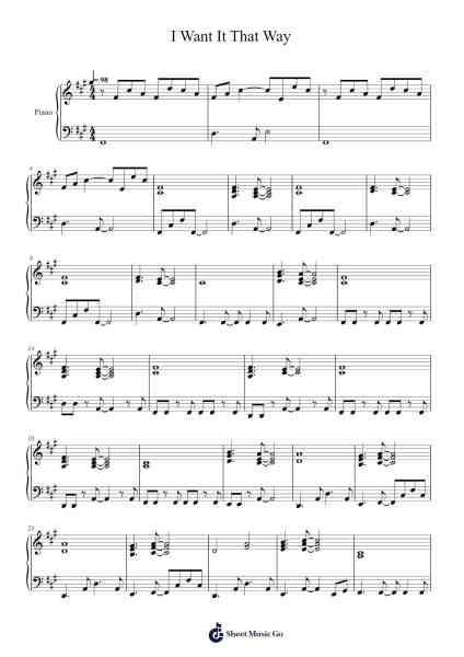 I Want It That Way Sheet Music by undefined-Arr.Licroft Lionelclaire