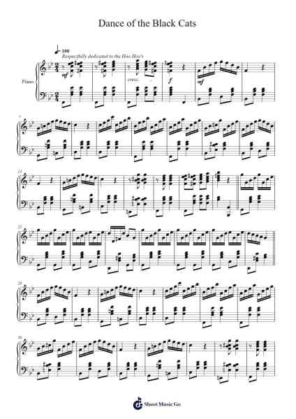 Dance of the Black Cats, Op. 92 Sheet Music by undefined-Arr.Clytate