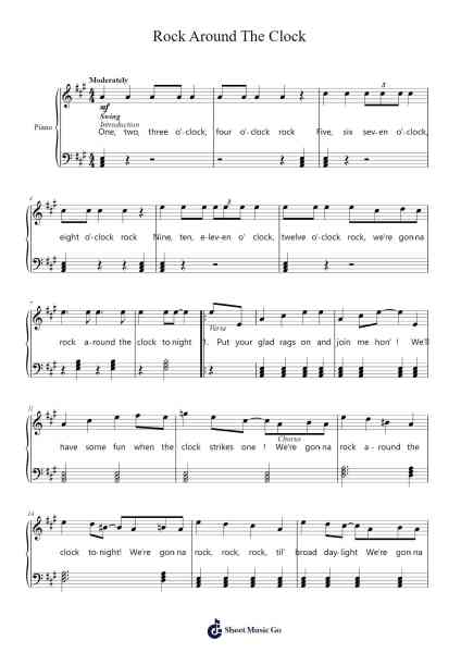 Rock Around The Clock Sheet Music by Bill Haley-Arr.Holmesney Cliffcol