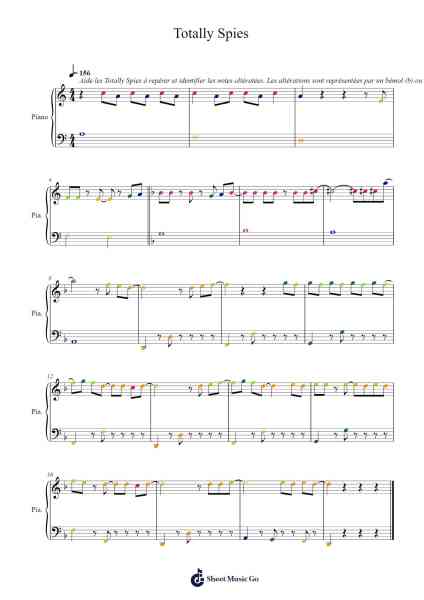 Totally Spies Sheet Music by Damien MACQUART-Arr.Simpmark
