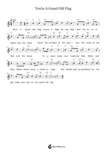 You're A Grand Old Flag Sheet Music by George M. Cohan-Arr.Wildeh Francesgrace
