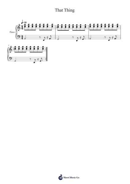 That Thing Sheet Music by Ms Weinert-Arr.Chloemen O'Cazie