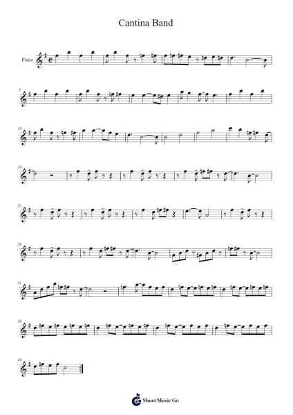 Cantina Band Sheet Music by undefined-Arr.Wyli