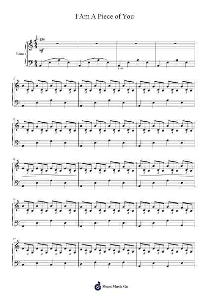 I Am A Piece of You Sheet Music by Wolfhouse Leeren-Arr.Restan